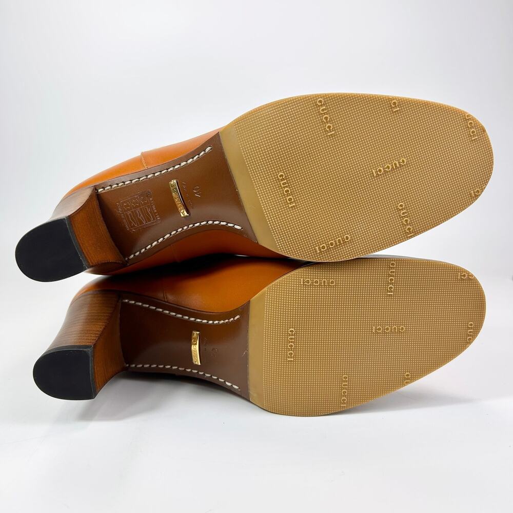 Gucci Tan Leather Ankle Boots - Picture 6 of 9